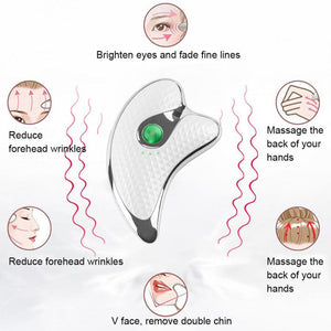 Heating Scraping Apparatus Facial Massager Facial Beauty Instrument Micro Current Scraping Plate Facial Lifting Massager