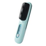 LCD wireless straightening comb rechargeable ceramic electric comb straightener portable negative ion non damaging heating comb