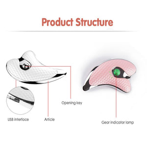 Heating Scraping Apparatus Facial Massager Facial Beauty Instrument Micro Current Scraping Plate Facial Lifting Massager